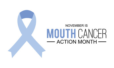 Vector illustration on the theme of  Mouth Cancer action month observed each year during November banner, Holiday, poster, card and background design.