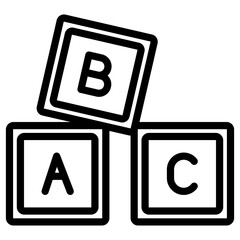 alphabet box toy icon