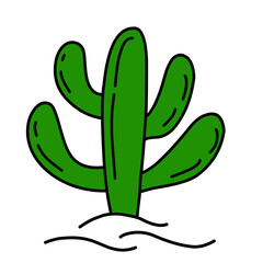 desert cactus doodle