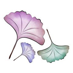 Isolated watercolor colorful leaves. Separate element for bouquets, wreaths, wedding invitations, anniversaries, birthdays, cards and congratulations.
