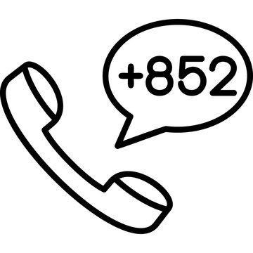 Hong Kon Dial Code Icon