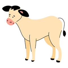 Calf - flat design style character