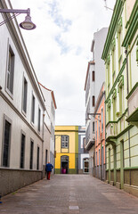 facades and streets of city of lagoon in tenerife
