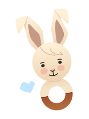 Baby rattle - modern flat design style isolated object