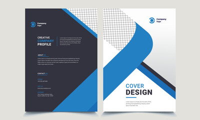 Corporate Book Cover Design Template in A4. Can be adapted to Brochures, Annual Reports, Magazines, Poster, Business Presentations, Portfolio, Flyer, Banner, Website
