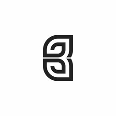 simple B and K initials logo