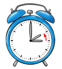 illustration of a clock return to standard time
daylight saving time ends