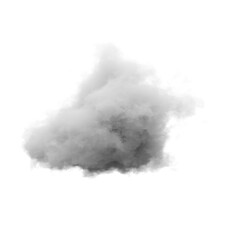 single white cloud with transparent background