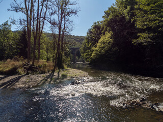 Belgium river Ambleve and forest