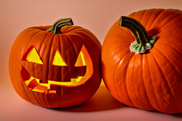 Spookey Halloween Pumpkin cut out by kids in Studio