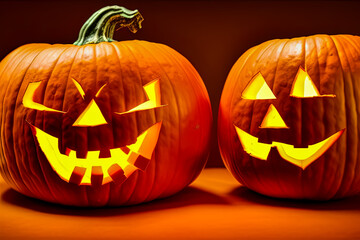 Spookey Halloween Pumpkin cut out by kids in Studio