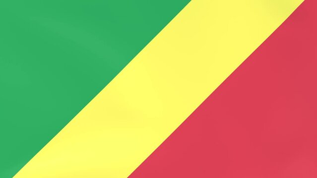 風にはためく国旗の3DCG動画、コンゴ共和国