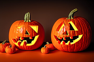 Spookey Halloween Pumpkin cut out by kids in Studio