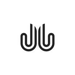 simple B and K initials logo