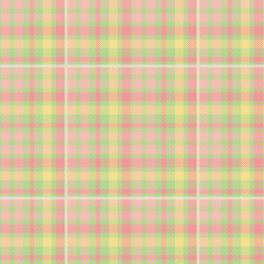 Seamless tartan plaid pattern in Green, Pink and Yellow Color.