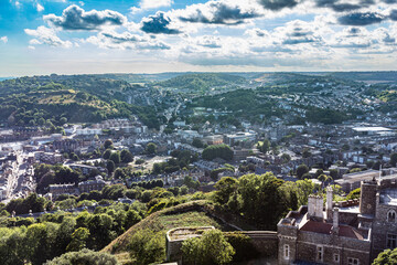 View of Dover center from the Castle,  Dover, England, UK
