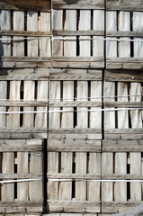 Background, structure: details of wooden crates