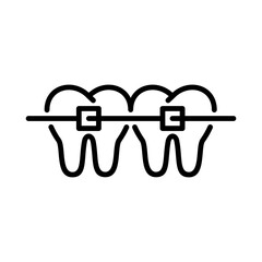 Braces Icon Logo Design Vector Template Illustration Sign And Symbol Pixels Perfect