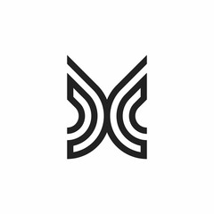 simple M initials logo