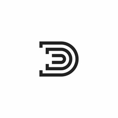 simple D initials logo