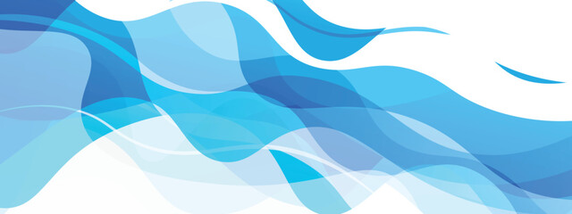 Blue & white abstract wave background for banner or poster. Vector design pattern template. page.