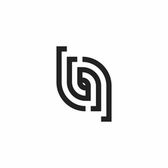 simple B and P initials logo