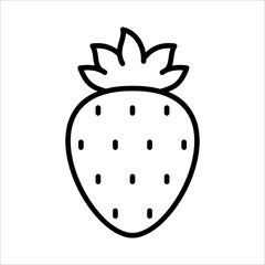 Strawberry Icon Logo Design Vector Template Illustration Sign And Symbol Pixels Perfect