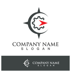 compass icon logo design