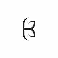 simple B and K initials logo