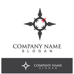 Obraz premium compass icon logo design