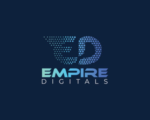 ED vector modern letter logo