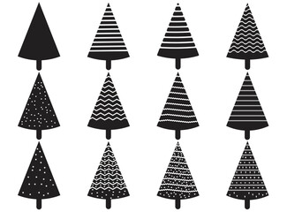 Christmas tree icon and symbol vector illustration