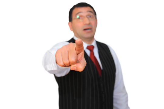 Gesture series: manager shows annoyed.