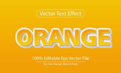 orange editable text effect design