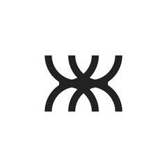 Obraz premium simple W M and H initials logo