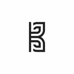 simple B and K initials logo