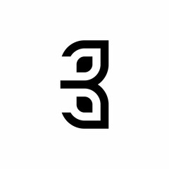 simple B initials logo