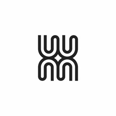 simple w and M initials logo
