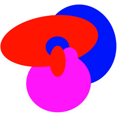 Abstract geometric shape. Cool psychedelic form.