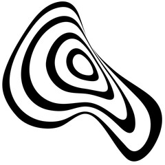 Abstract geometric shape. Cool psychedelic form.