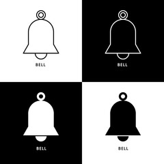 Bell Symbol Illustration. Christmas Ornament Cartoon Logo Icon