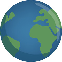 Earth globes isolated on white background. Flat planet Earth icon. png illustration.