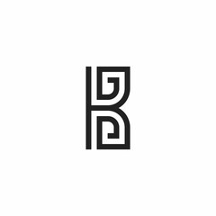 simple B and K initials logo