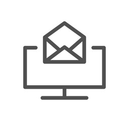 Envelope icon outline and linear vector.