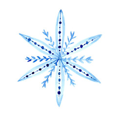 Watercolor snowflake