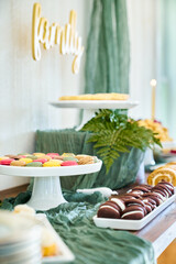 Macaroons on serving tray
