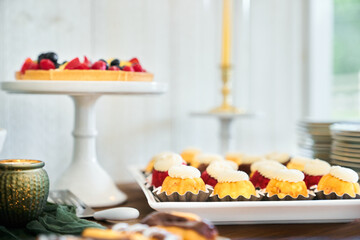 Dessert on Serving Trays
