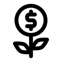 return on investment icon outline style