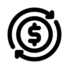 return on investment icon outline style