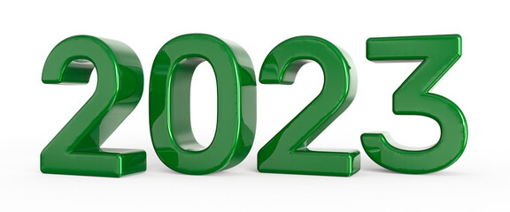 Number 2023 New Year 3D Render